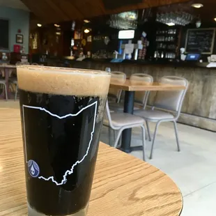 Left Hand peanut butter milk stout on draft.