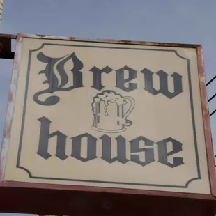 a sign for a beer house
