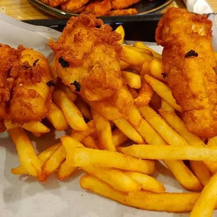 Beer battered cod and fries - very good