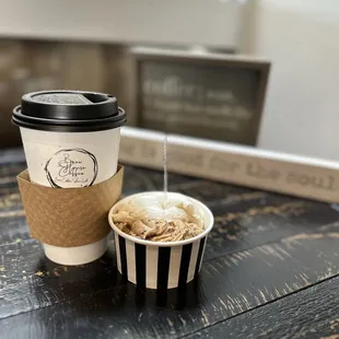 Lavender vanilla latte &amp; gelato  6.3.23