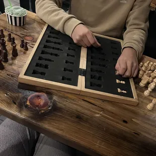 They have 3 magnetic chess boards with all the pieces