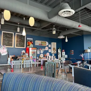 the interior of a coffee shop