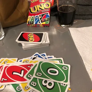 Uno cards and a pint on Tmavy!