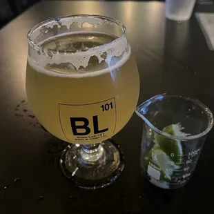 Lavender beer with lime