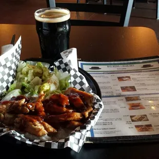 Chicken teriyaki + salad from Big Boss Hotlinks food truck and a pint of stout.
