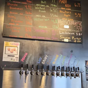 Large beer menu