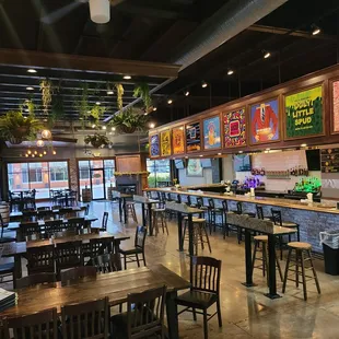 the bar and seating area