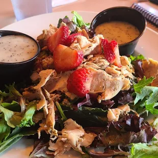 Chicken Strawberry Salad with Poppy Seed Dressing