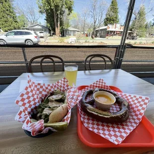 California cheesesteak and pretzel