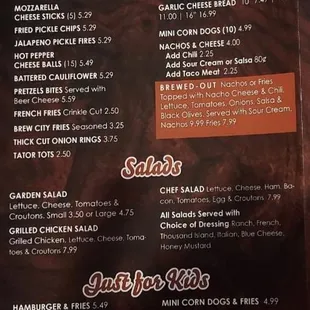 the menu
