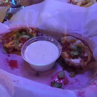 Potato skin appetizer