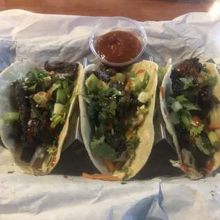 Korean steak tacos.
