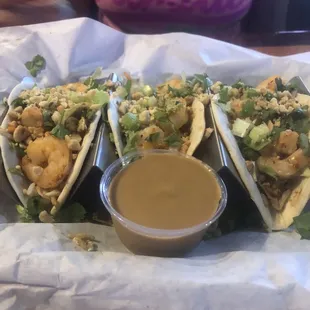 Tia shrimp tacos