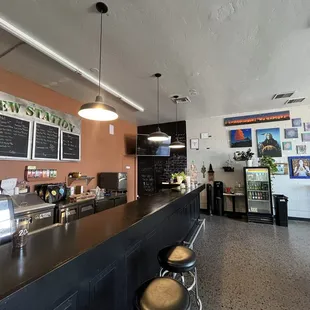 Coffee Bar and Art Wall