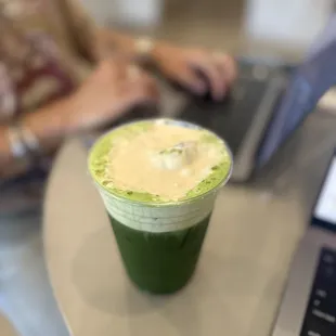 Cream Top Matcha Americano