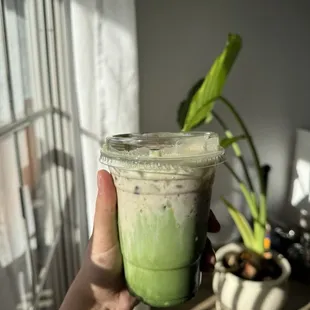 Matcha Banana Cream Latte