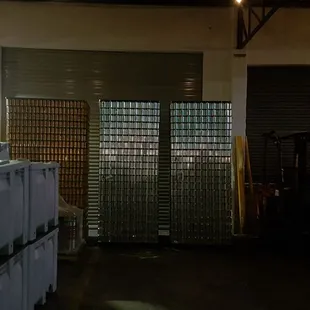 a forklift in a warehouse