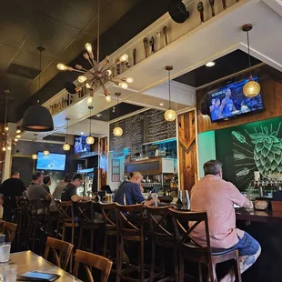 people sitting at the bar