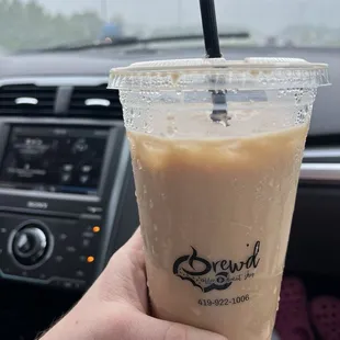 cold brew with cupcake syrup