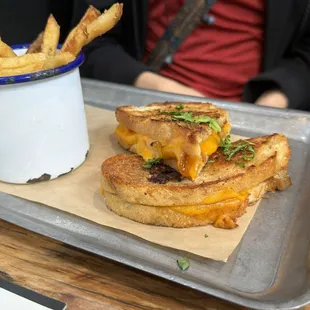 Grilled cheese - amazing. Fries - amazing.