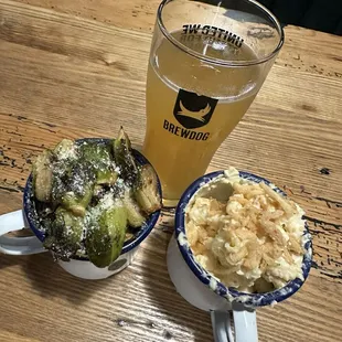 Brussel sprouts and mac