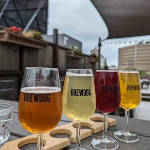 Beer and cider flight