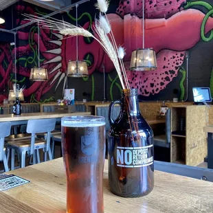 A brew and a view... Of a crazy painting!