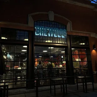 Gotta look up for the sign or you'll walk by it