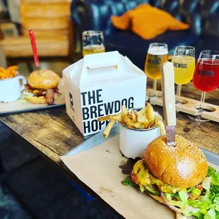 Hoppy meal and burger (Cleveland.westside.eats IG)