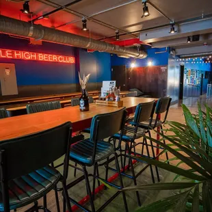 Our bar is packed with plenty of seating, perfect to enjoy our food &amp; beverage menus!