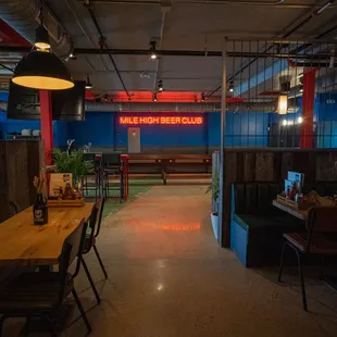 Our bar is packed with plenty of seating, perfect to enjoy our food &amp; beverage menus!