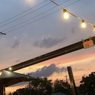 Upper patio sunset view