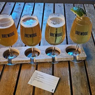 A couple IPAs and a couple lagers for the flight!