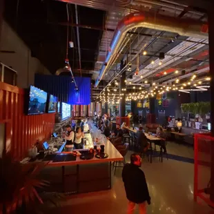 Downstairs seating area by bar