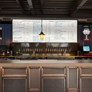 the bar and menu