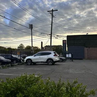 View of beer garden of sunset