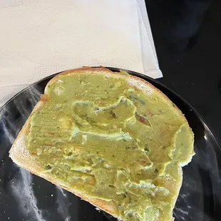 2 pieces of avocado toast