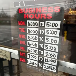 business hours