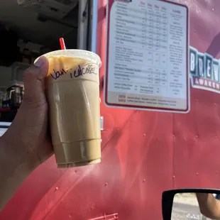 Vanilla iced coffee :)