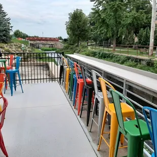 Outdoor patio along Rubicon River