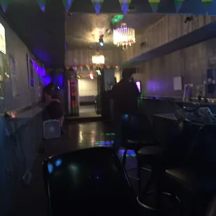 Large area - 2 back rooms, karaoke on Fridays.