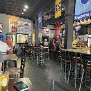 Brewers sitting area and bar