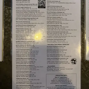 Beer list on 5-May-2024