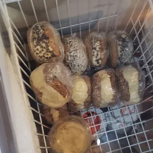 Gigantic ice cream cookie sandwiches