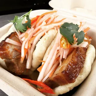 The pork belly bao buns from hawkerphl