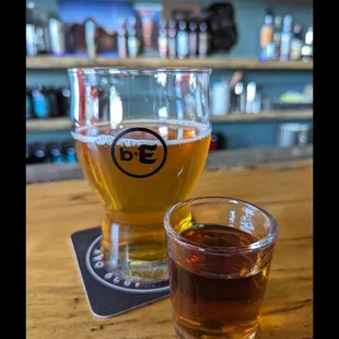 Todd's Combo...Half Biscuit &amp; a shot of TODDAMMIT!