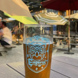 Perfect evening for the perfect beer! Biscuit Pale Ale at Brewery Emperial. Wednesday burger special hit the spot