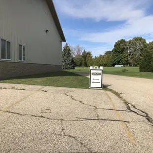 Tiny sign. Keep looking you will be happy when there.