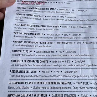 Great local beers on tap