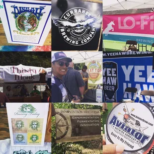 Just a few of the brewery stands we visited!